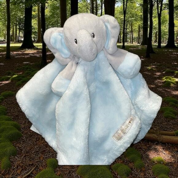 Blankets & Beyond Lovey Elephant Plush Security Blanket Stuffed Animal Nursery - Picture 1 of 10